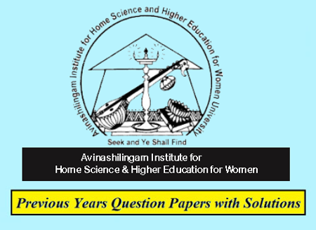 Avinashilingam University Previous Question Papers